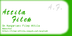 attila filep business card